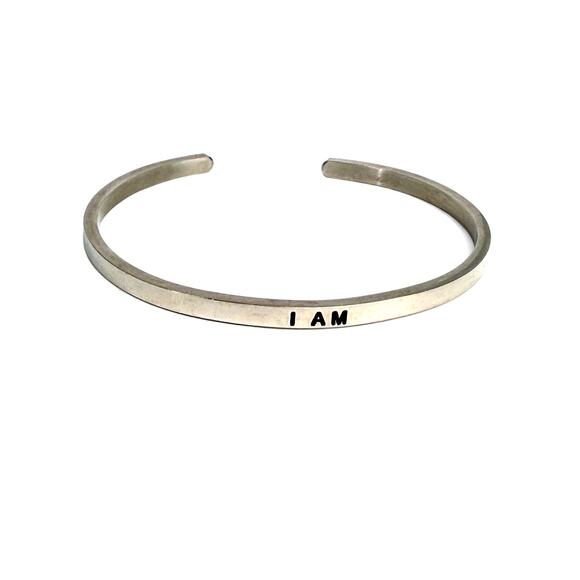 MantraBand I AM Stainless Steel Adjustable Cuff Bracelet - Picture 1 of 4